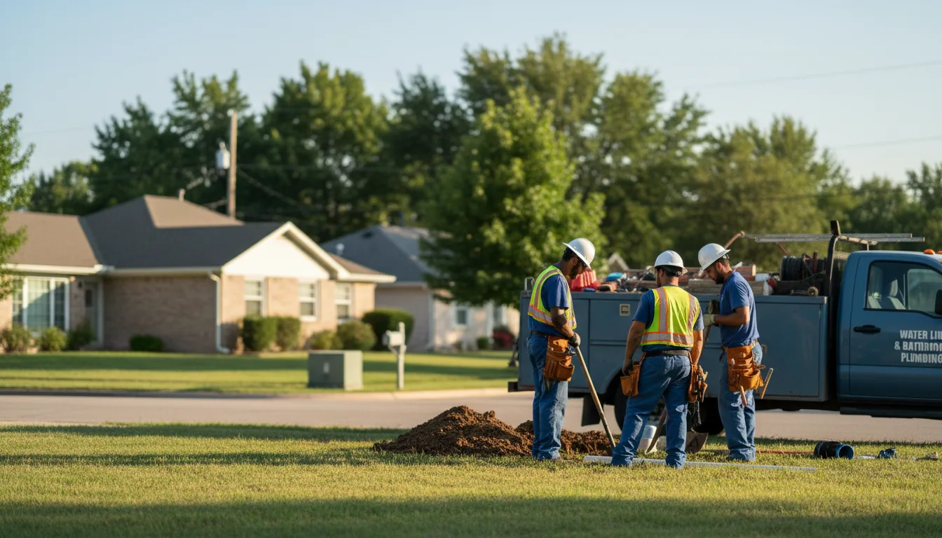 Residential water line and bathroom plumbing service in Clayton, WA